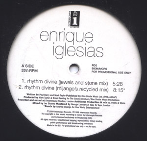 Enrique Iglesias Rhythm Divine Records, LPs, Vinyl And CDs - MusicStack