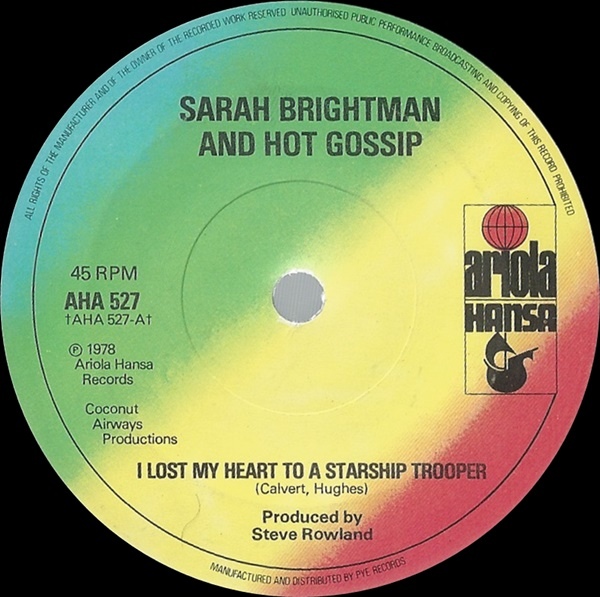 Sarah Brightman And Hot Gossip -  I Lost My Heart To A Starship Trooper
