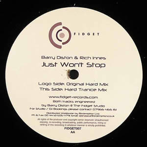 BARRY DISTON  RICH INNES - JUST WONT STOP