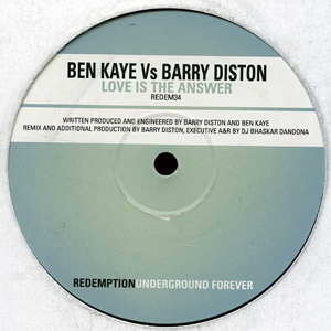 BEN KAYE vs BARRY DISTON - LOVE IS THE ANSWER