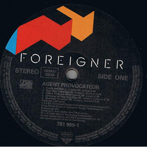Foreigner - Agent Provocateur