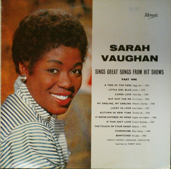 Sarah Vaughan - Sings Great Songs From Hit Shows  Part 1