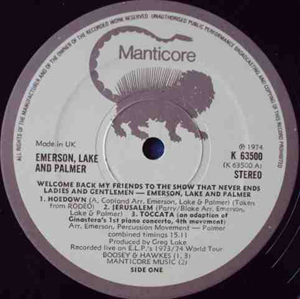 Emerson Lake  Palmer - Welcome Back My Friends To The Show