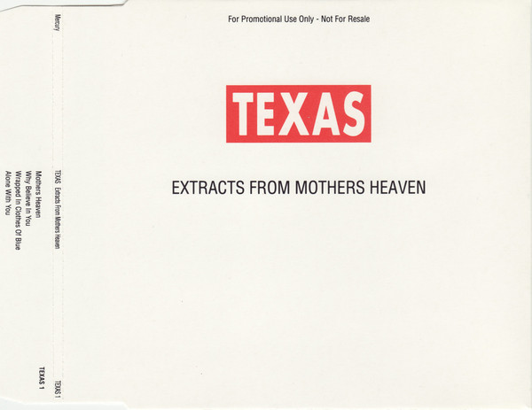 Texas - Extracts From Mothers Heaven CD  Cassette