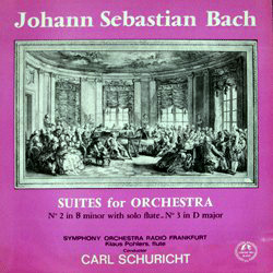 BACH-  Symp-Orch. Radio Frankfurt - Carl Schuricht - No. 2 In B-Minor With Solo Flute. No. 3 In D Ma