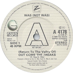 Was Not Was  - Return To The Valley Of Out Come The Freaks