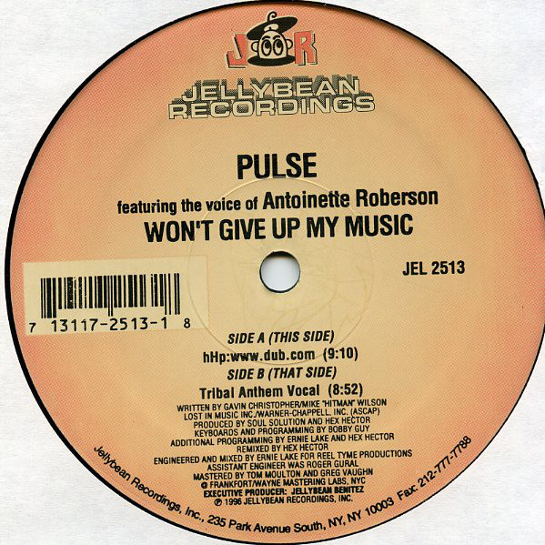 PULSE feat ANTOINETTE ROBERTSON - WONT GIVE UP MY MUSIC