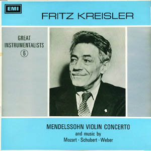 Fritz Kreisler  Mendelssohn - Mendelssohn Violin Concerto