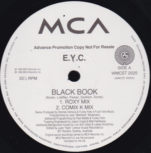 EYC - Black BookOne More Chance Mixes