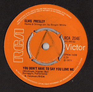 Elvis Presley -  You Dont Have To Say You Love Me