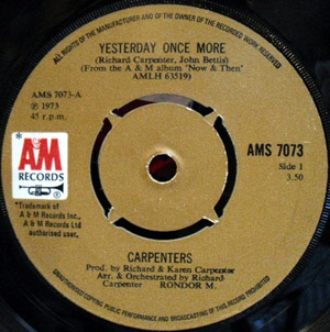 Carpenters - Yesterday Once More