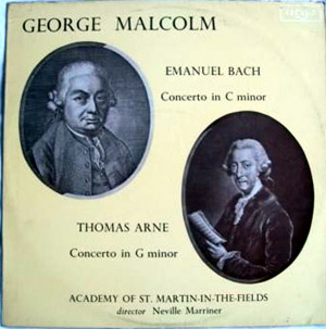 GEORGE MALCOLM  - Arne/CPE Bach - Concertos