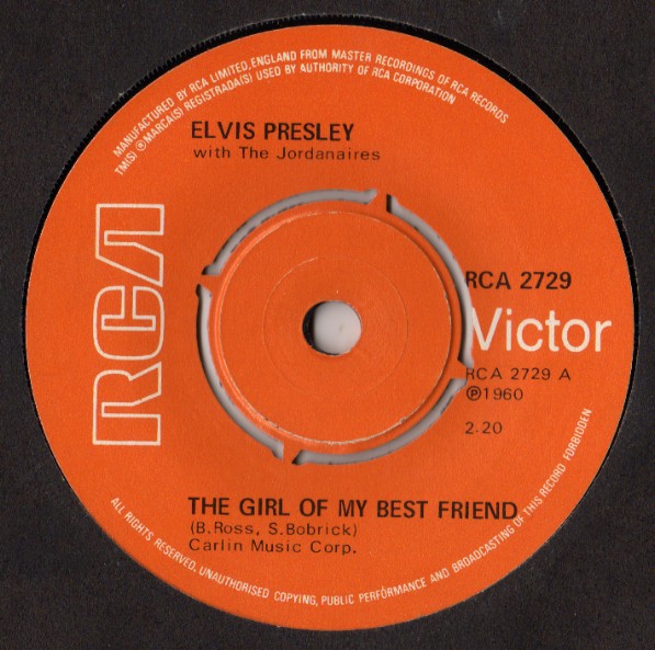 Elvis Presley With Jordanaires The - The Girl Of My Best Friend