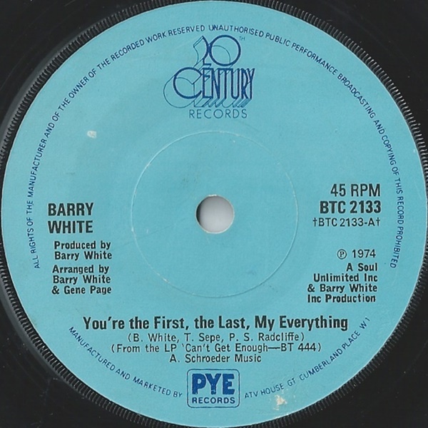 Barry White - Youre The First The Last My Everything