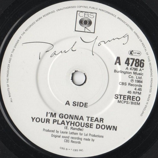 Paul Young - Im Gonna Tear Your Playhouse Down