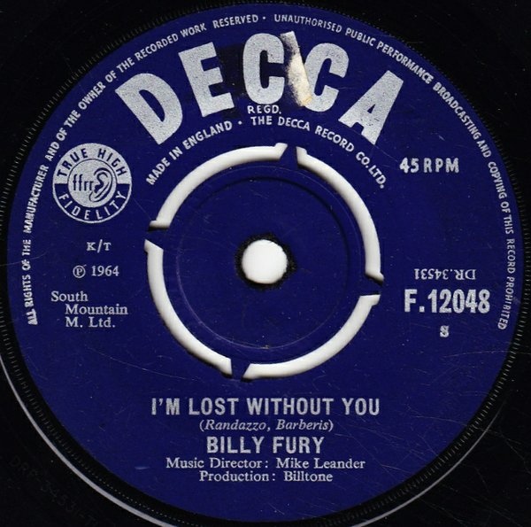 Billy Fury - Im Lost Without You