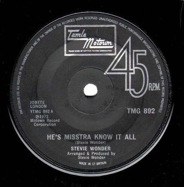 Stevie Wonder - Hes Misstra Know It All