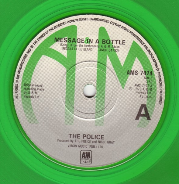 Police The - Message In A Bottle Green Vinyl