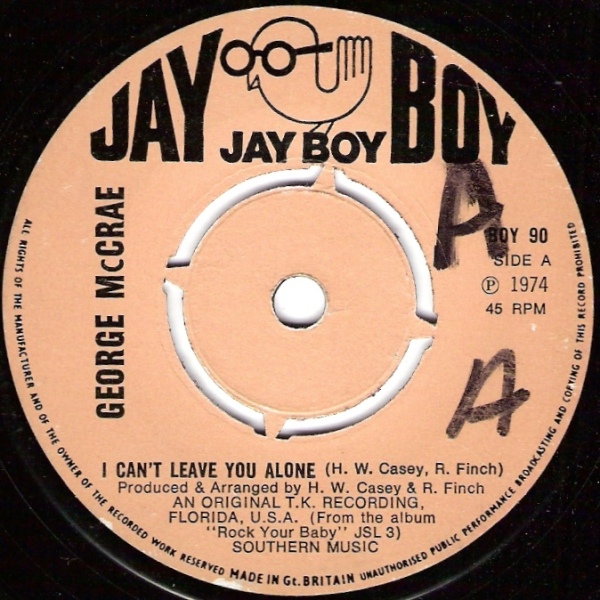 George McCrae - I Cant Leave You Alone