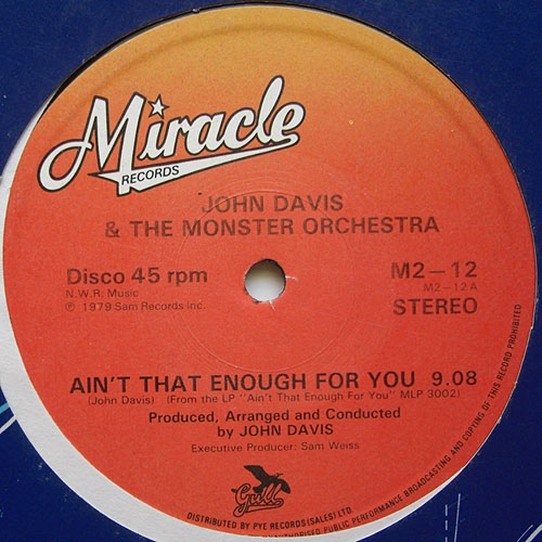 John Davis  The Monster Orchestra - Aint That Enough For You  Disco Fever
