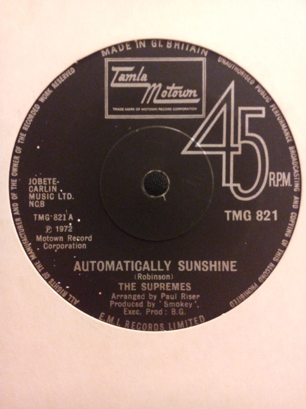 The Supremes - Automatically Sunshine