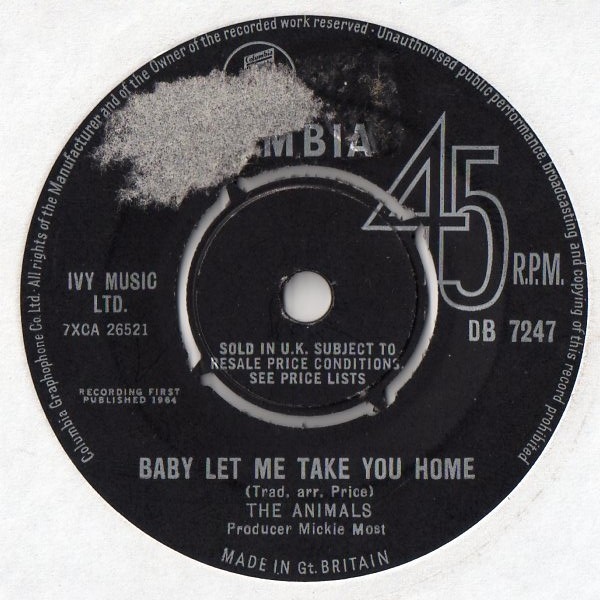The Animals - Baby Let Me Take You Home