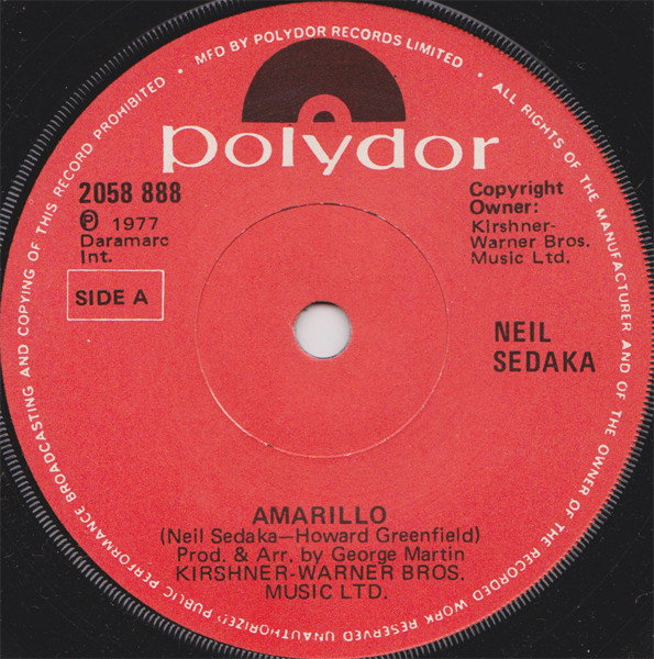 Neil Sedaka - Amarillo  The Leaving Game