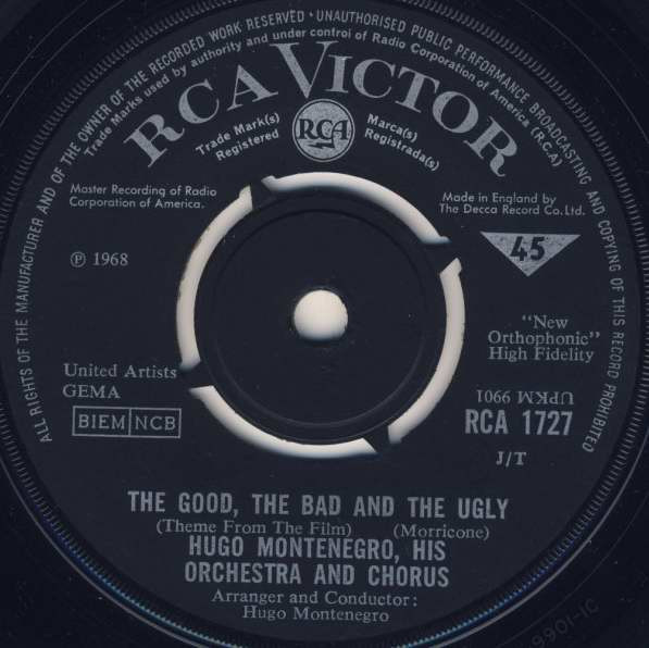Hugo Montenegro His Orchestra And Chorus -  The Good The Bad And The Ugly