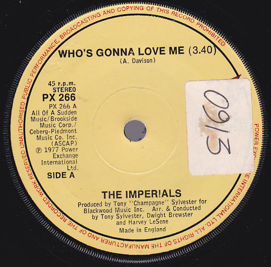 The Imperials -  Whos Gonna Love Me