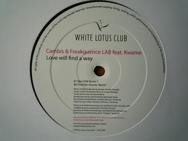 Cambis  Freakquence LAB feat Kwame - Love Will Find A Way
