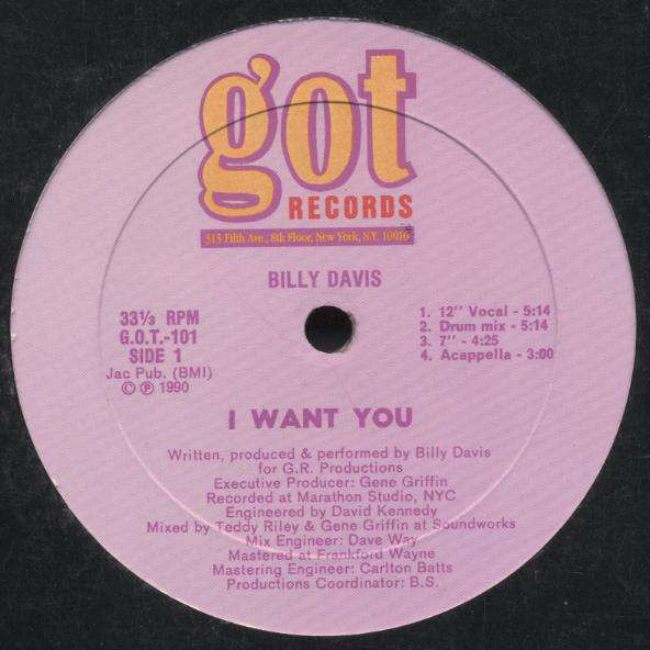 Billy Davis - I Want You