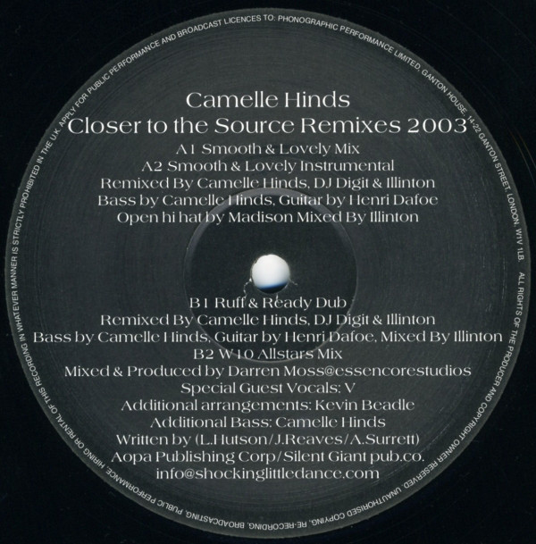 Camelle Hinds - Closer To The Source Remixes 2003