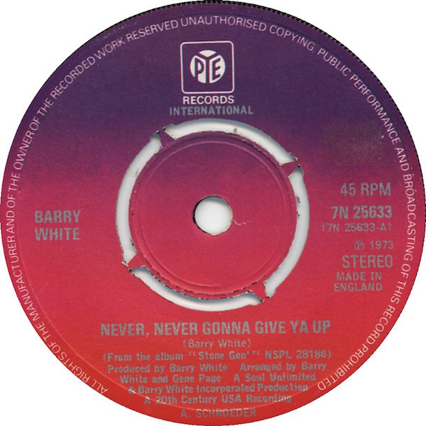Barry White - Never Never Gonna Give Ya Up