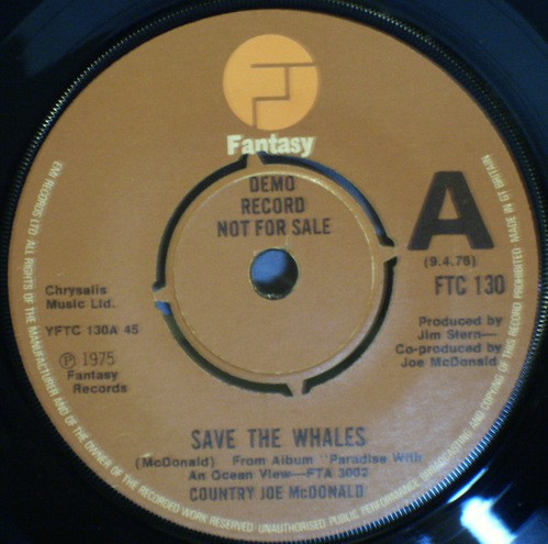 Country Joe McDonald - Save The Whales / Oh, Jamaica