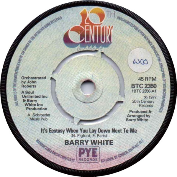 Barry White - Its Ecstasy When You Lay Down Next To Me