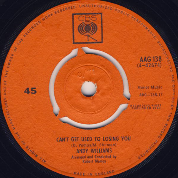 Andy Williams - Cant Get Used To Losing You