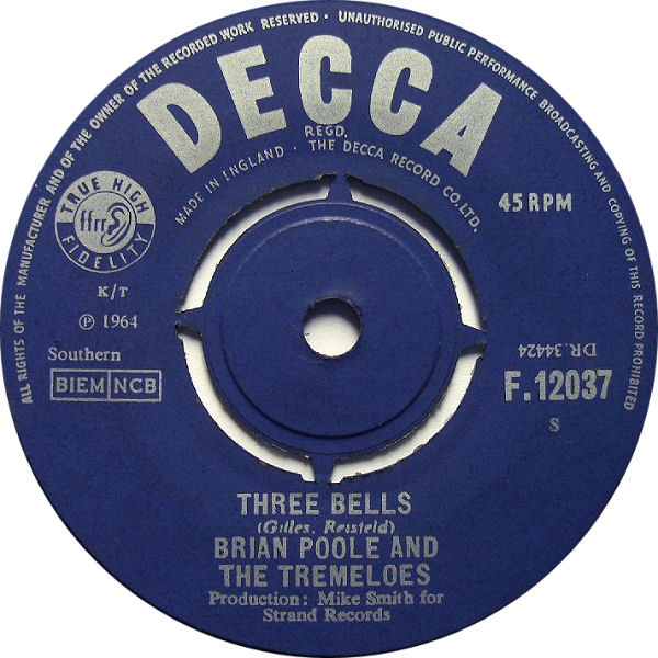 Brian Poole  The Tremeloes - Three Bells