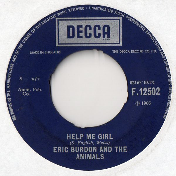 Eric Burdon And The Animals - Help Me Girl