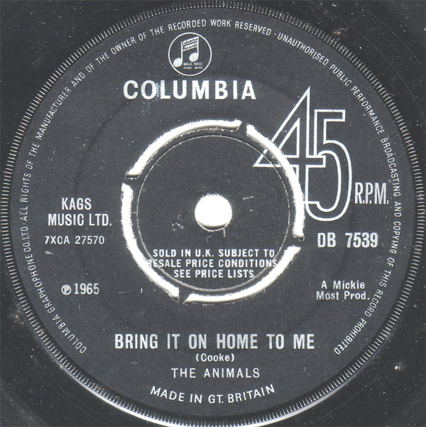 The Animals - Bring It On Home To Me