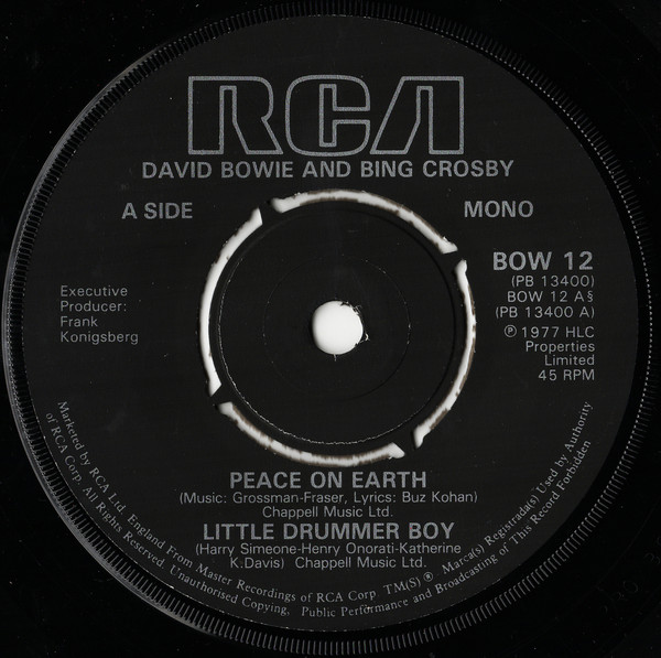 David Bowie  Bing Crosby - Peace On Earth  Little Drummer Boy