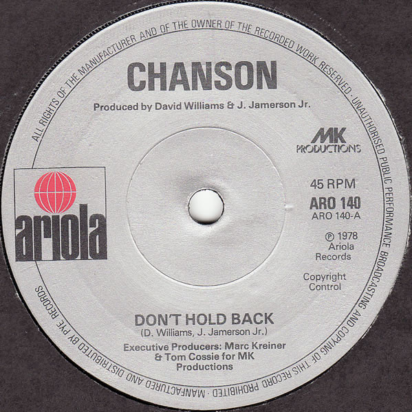 Chanson - Dont Hold Back