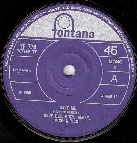 Dave Dee Dozy Beaky Mick  Tich - Save Me