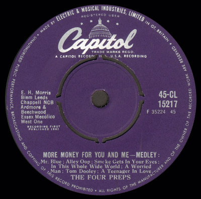 The Four Preps - More Money For You And Me  Medley