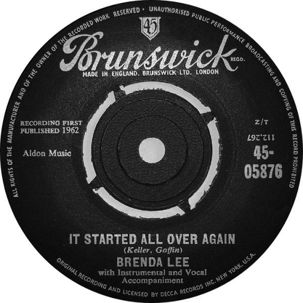 Brenda Lee -  It Started All Over Again  Heart In Hand
