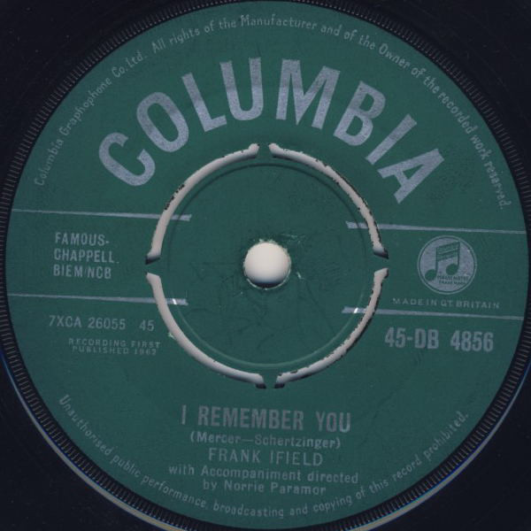 Frank Ifield - I Remember You