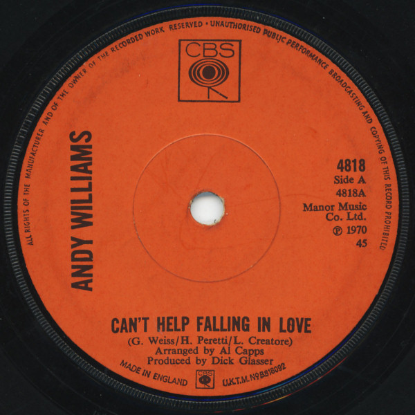 Andy Williams - Cant Help Falling In Love