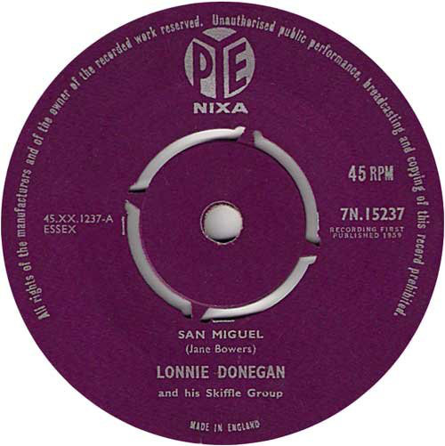 Lonnie Donegan And His Skiffle Group - San Miguel