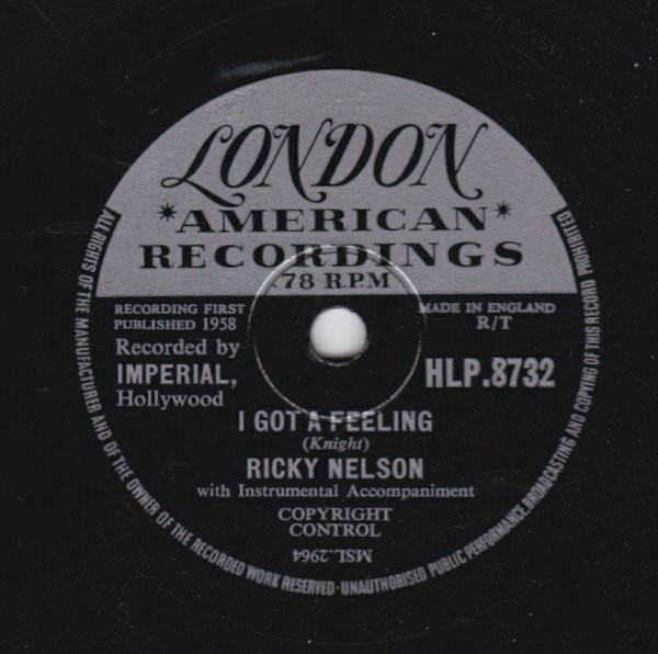 Ricky Nelson -  I Got A Feeling  Someday