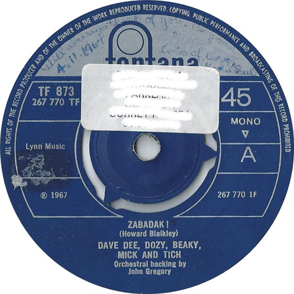Dave Dee Dozy Beaky Mick And Tich - Zabadak 