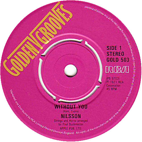 Nilsson - Without You  Everybodys Talkin
